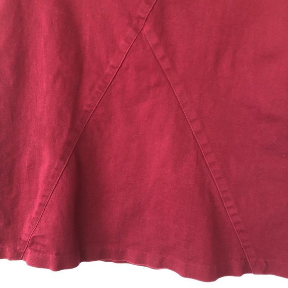 VINTAGE Generation V USA Burgundy Knee High Skirt - Picture 3 of 7